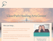 Tablet Screenshot of clearpathhealingarts.com